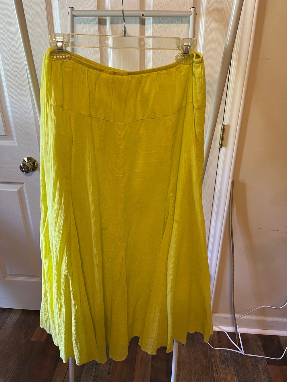 Ruby Rd. Neon Yellow Maxi Skirt - Picture 2 of 4